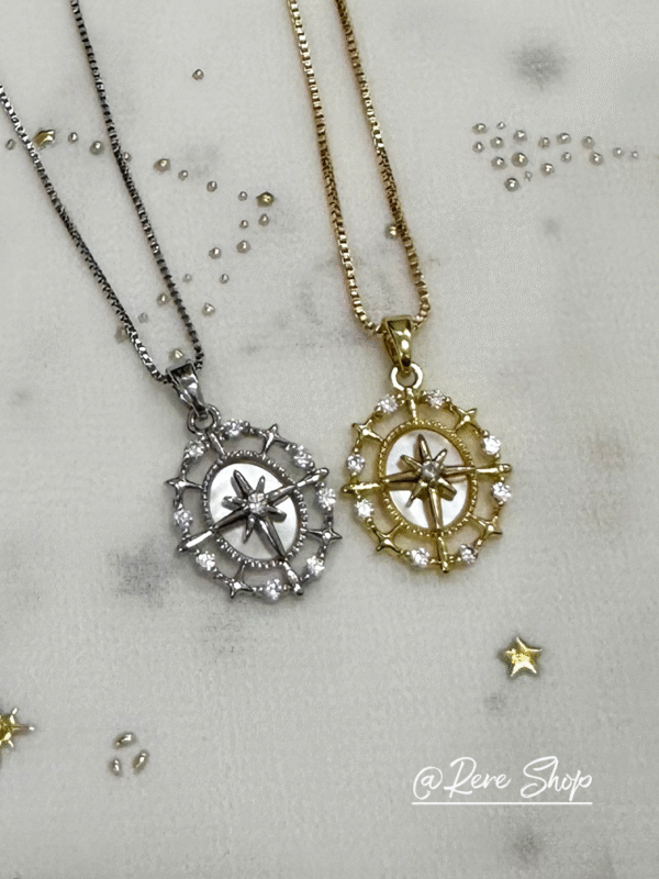 Handcrafted-The Cosmic Compass Pendant Necklace - Image 2