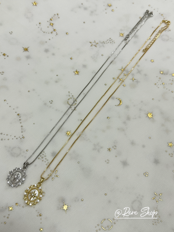 Handcrafted-The Cosmic Compass Pendant Necklace - Image 4