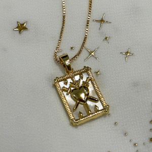 Handmade-Tarot Card Three Of Sword Pendant Necklace