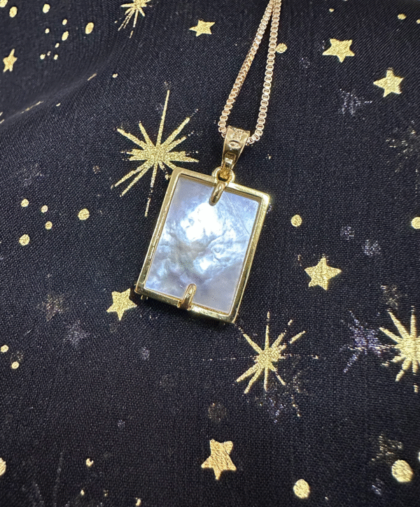 Handmade-Tarot Card Three Of Sword Pendant Necklace - Image 3